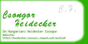 csongor heidecker business card